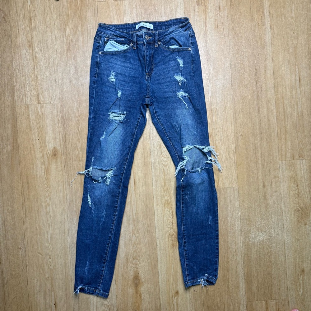 KanCan Ripped Blue Skinny Jeans 7/27